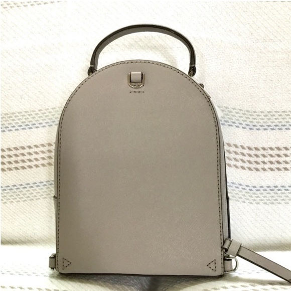 Kate Spade NWT Cameron Mini Convertible Cow Leather Taupe/Grey Backpack - Picture 4 of 12